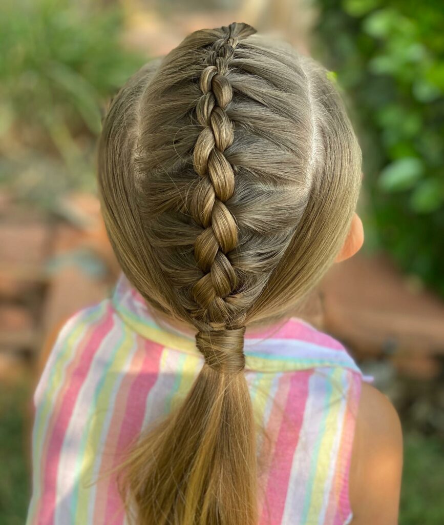 Image of Braided Mohawk For Kids in the style of Kids Braids Hairstyles