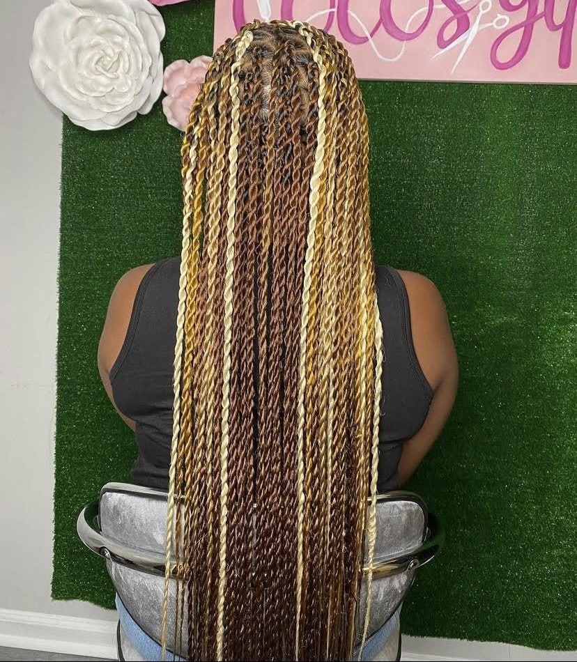 Image of Colored Senegalese Twists in the style of Senegalese Twists