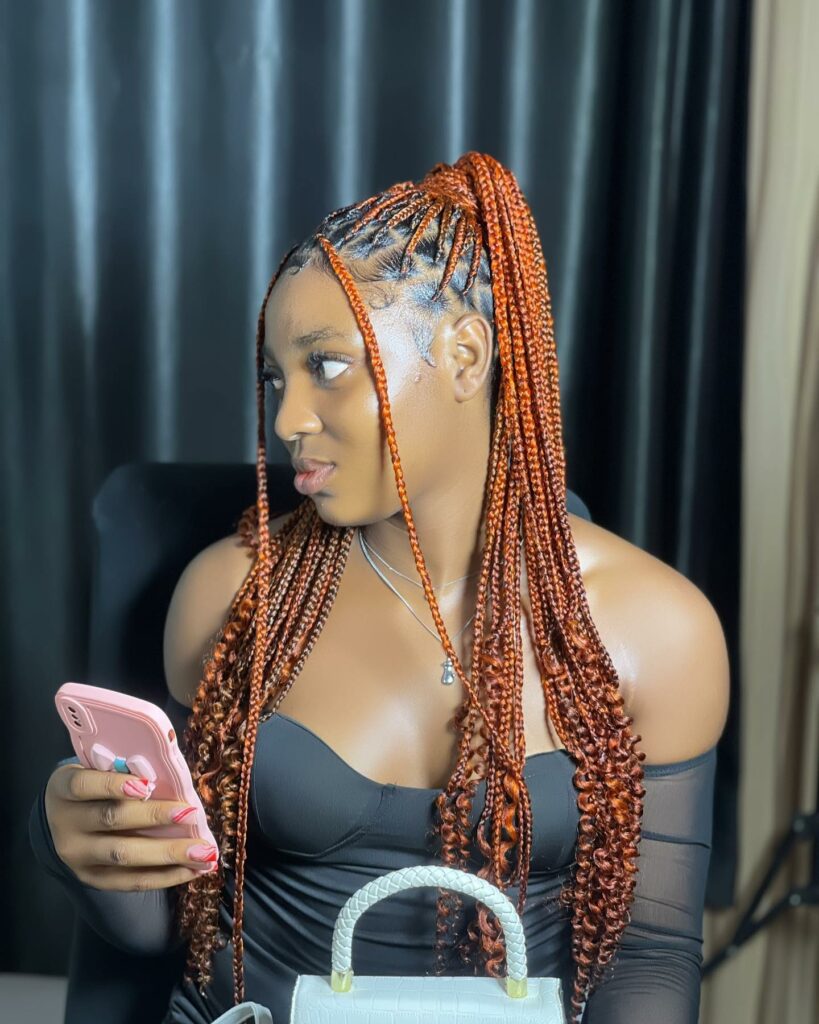 Image of Copper Knotless Braids