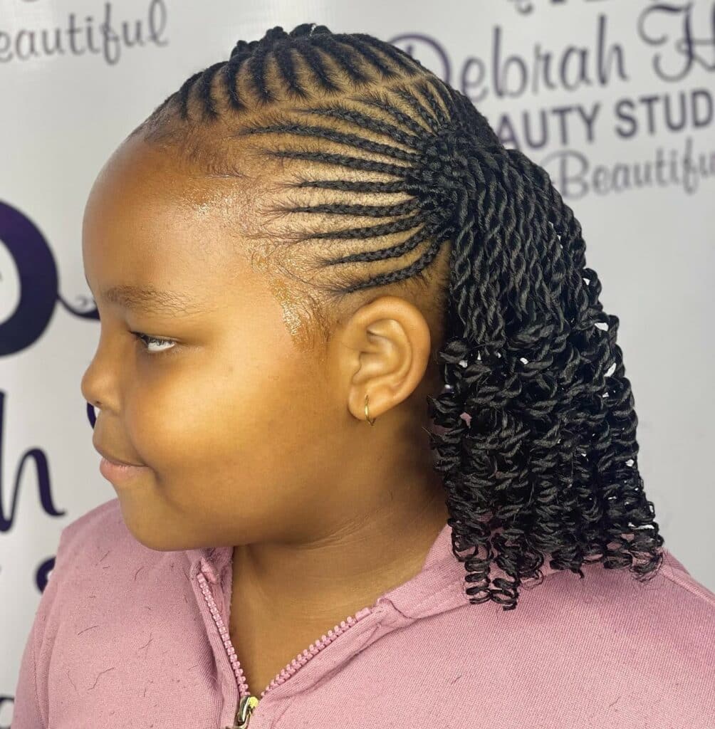 Image of Cornrows For Kids in the style of Kids Braids Hairstyles