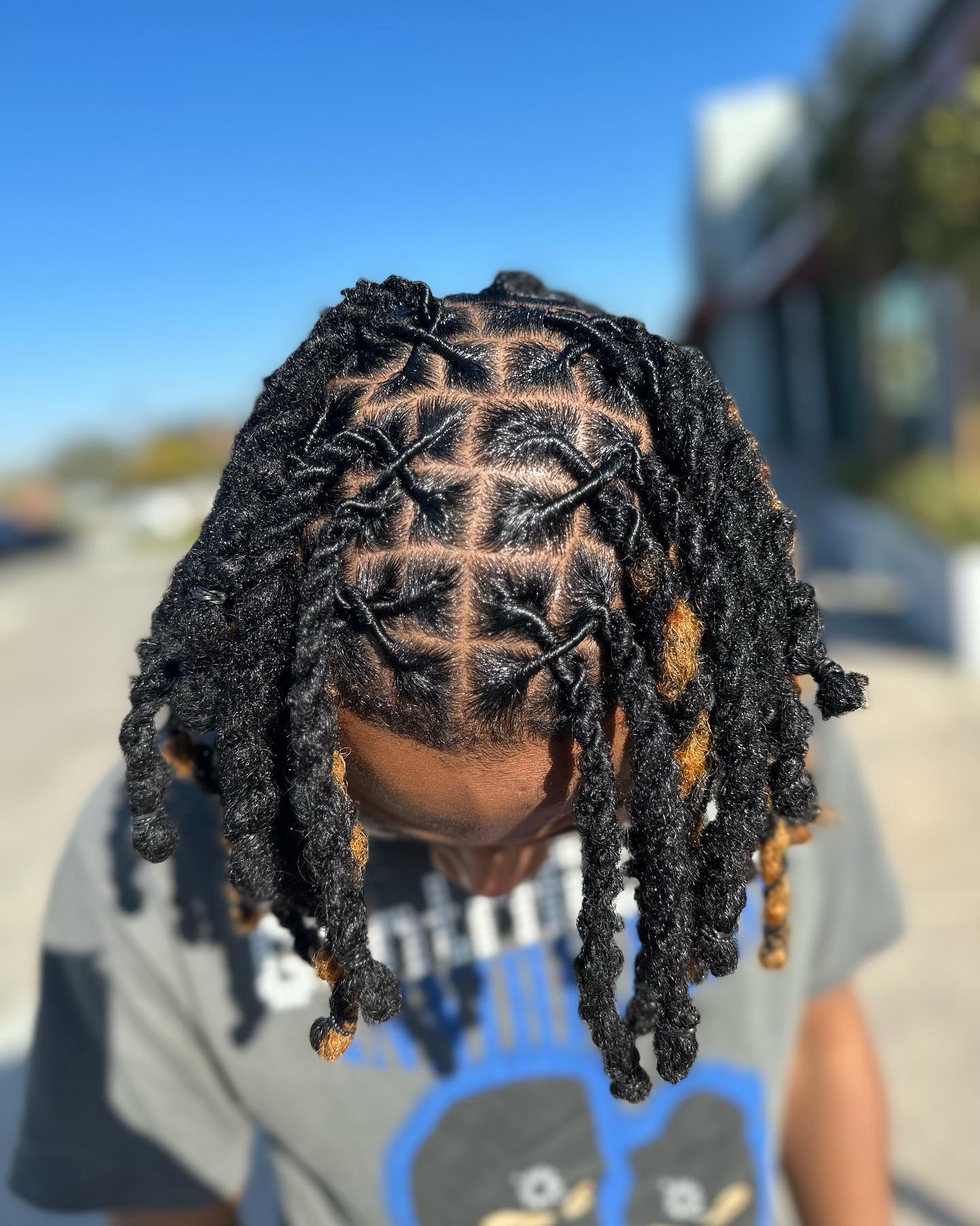 Image of Criss Cross Locs inspired by Dreadlocks Hairstyles for Men