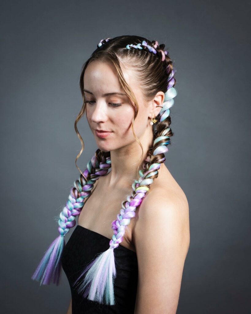 Image of Double Dutch Braids With Extensions in the style of Braid Extensions