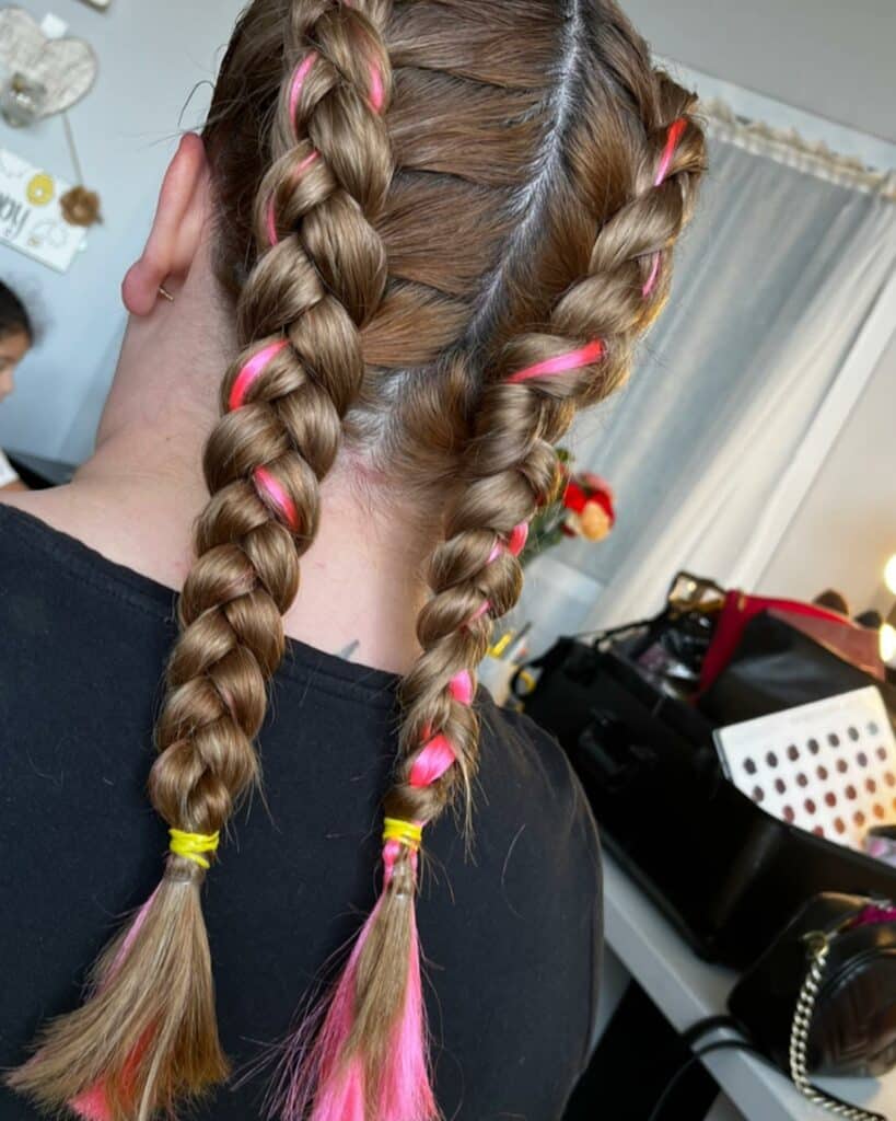 Image of Double Mexican Braids in the style of Mexican Braids Styles