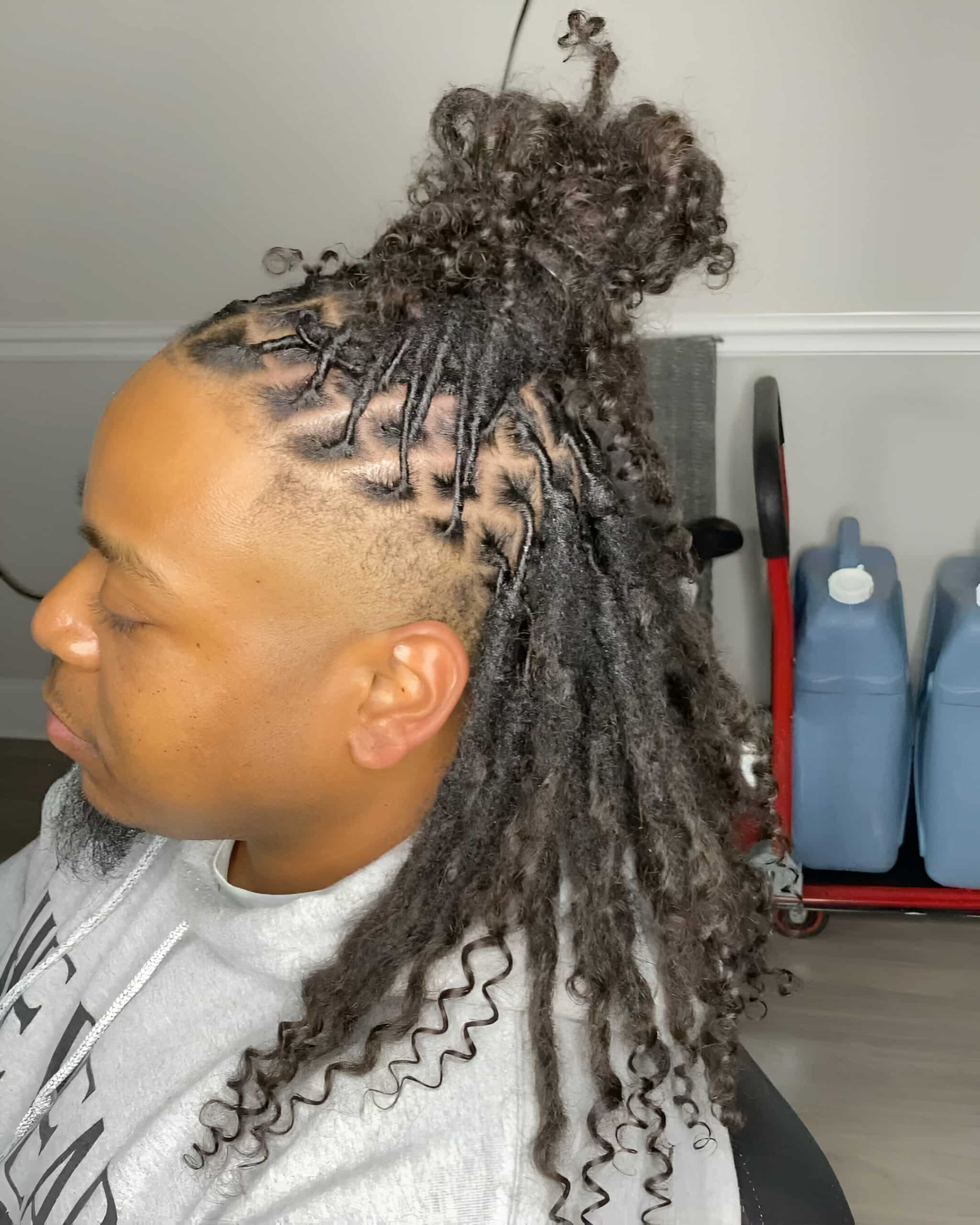 Image of Dreads With Curls At The End inspired by Dreadlocks Hairstyles for Men