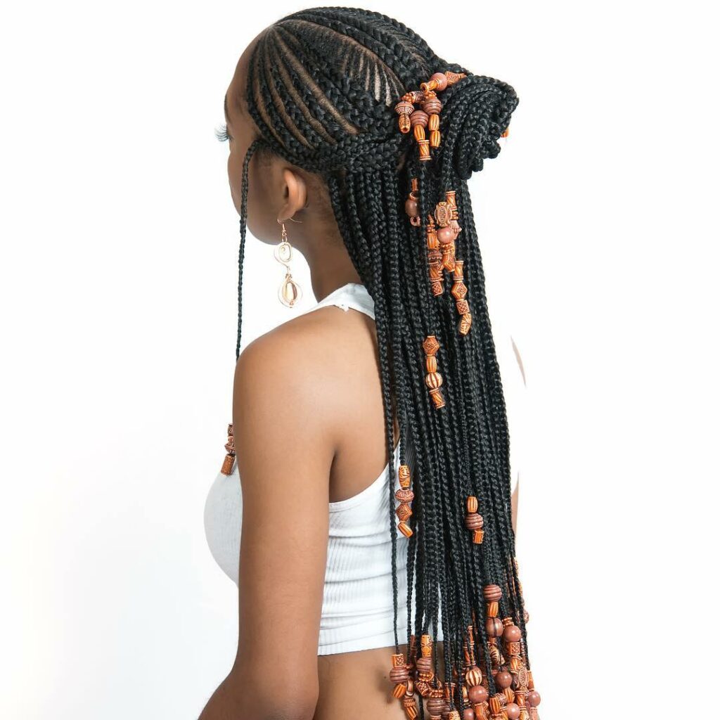 Image of Ethopian Fulani Braids inspired by Fulani Braids Hairstyles