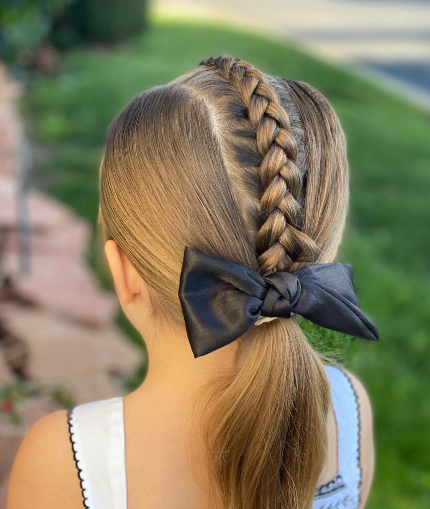 Image of Faux Hawk French Braid in the style of faux hawk braids