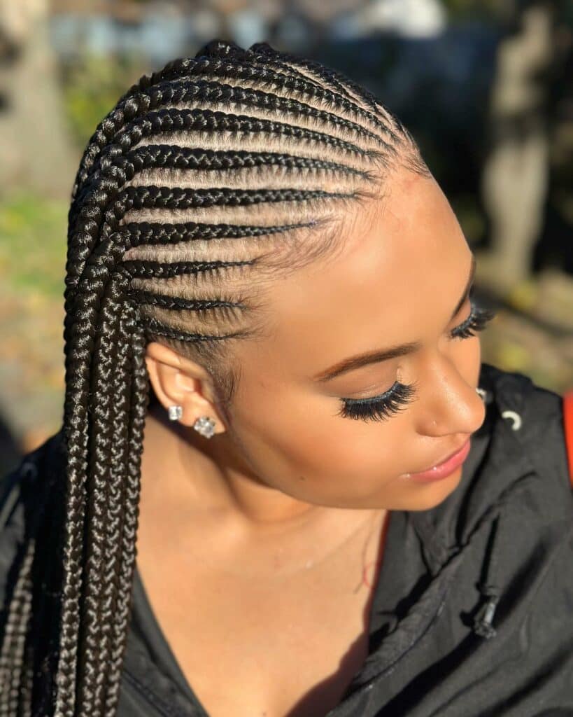 Image of Feed In Fulani Braids inspired by Fulani Braids Hairstyles