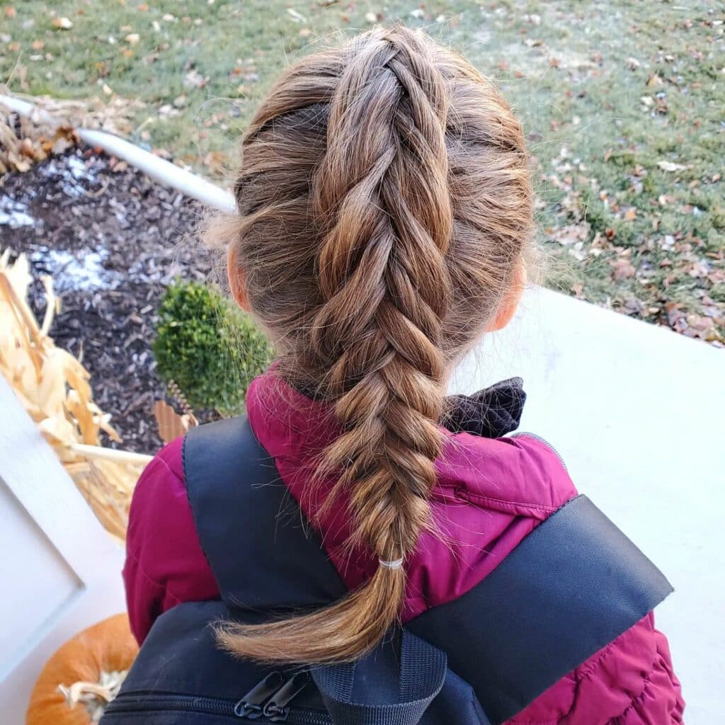 Image of Fishtail Braid For Kids in the style of Kids Braids Hairstyles