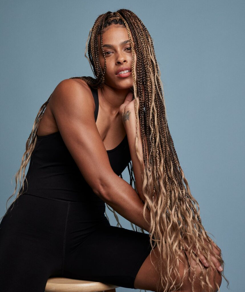Image of Freestyle Braids with Human Hair in Freestyle Braid Style