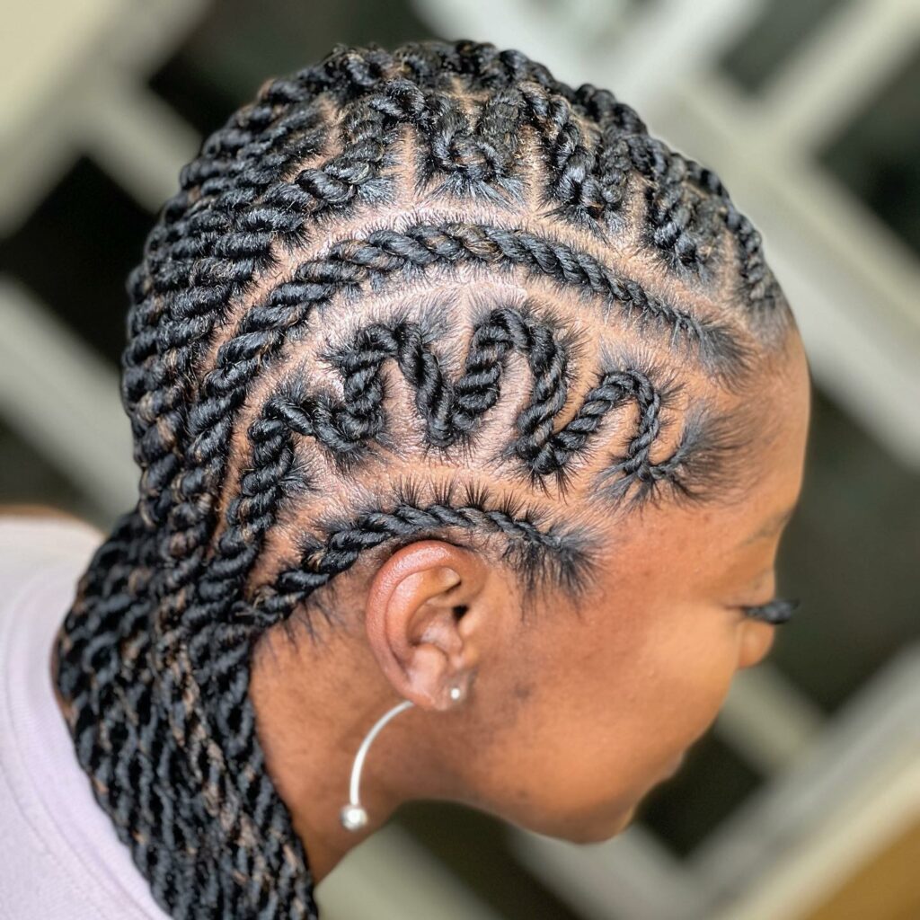 Image of Freestyle Flat Twist in Freestyle Braid Style