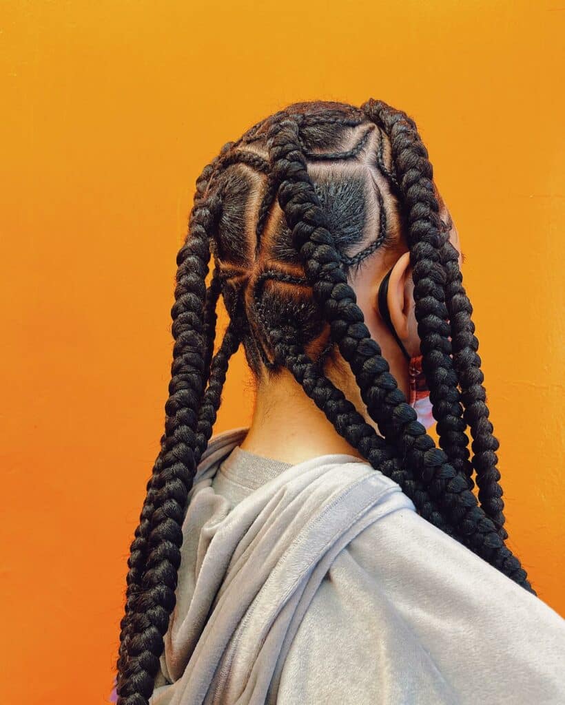 Image of Freestyle Individual Braids in Freestyle Braid Style