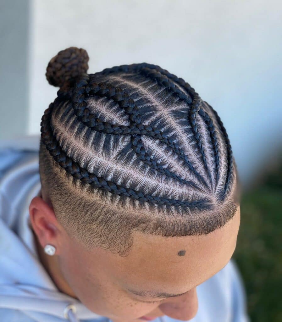 Image of Freestyle Mens Braids in Freestyle Braid Style