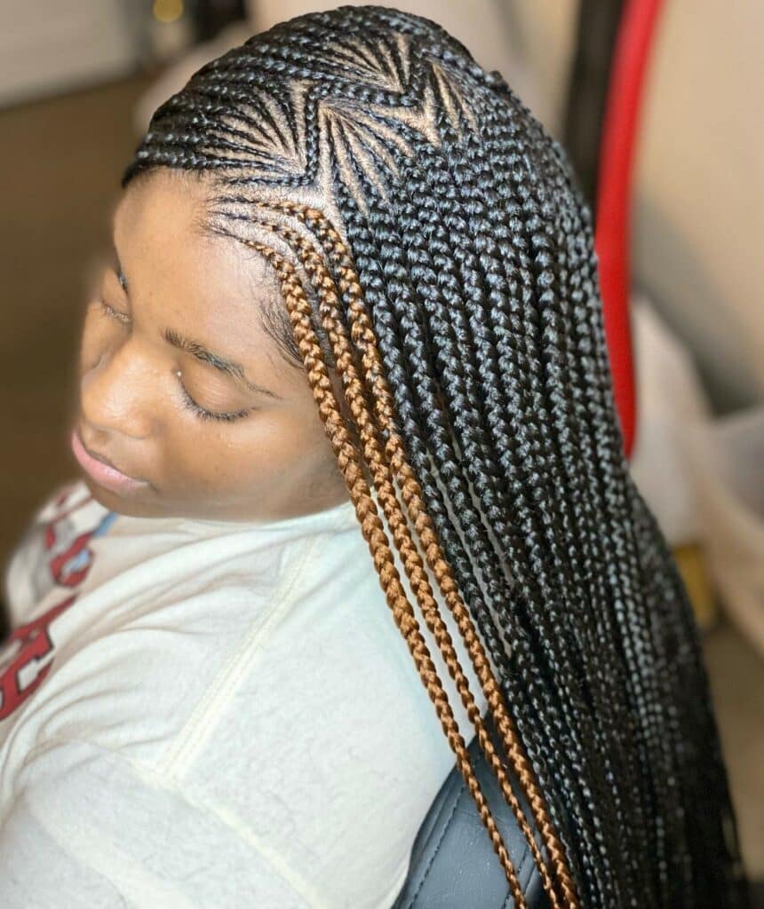Image of Freestyle Tribal Braids inspired by Tribal Braids Hairstyles