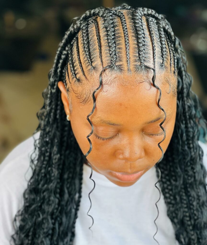 Image of Fulani Braids With Bangs inspired by Fulani Braids Hairstyles
