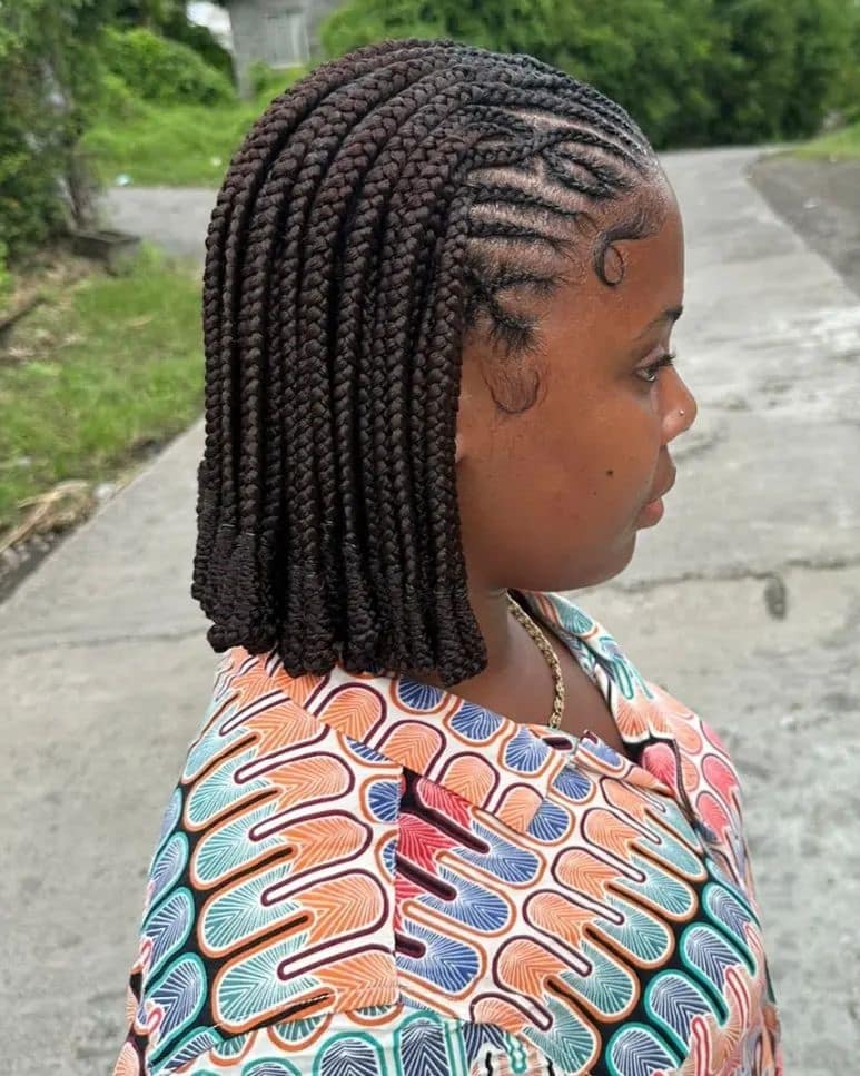 Image of Fulani Braids With Barrell Ends inspired by Fulani Braids Hairstyles