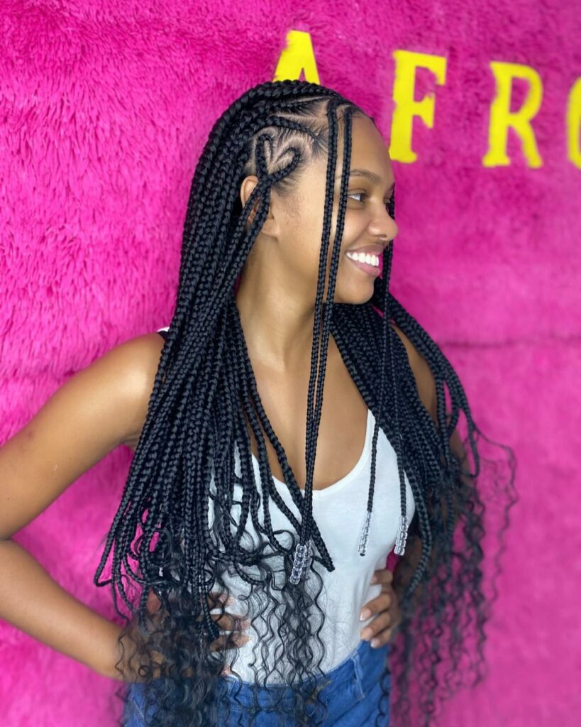Image of Fulani Braids With Heart inspired by Fulani Braids Hairstyles