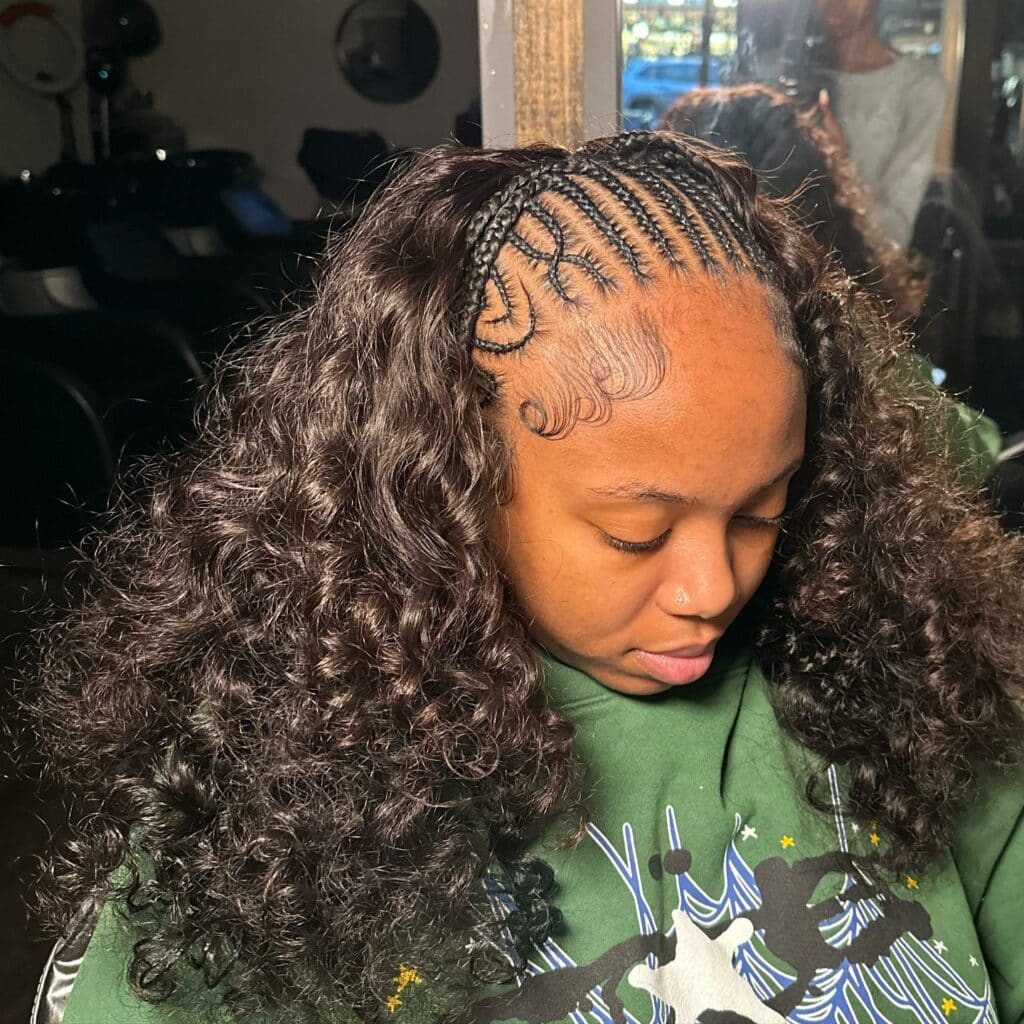 Image of Fulani Braids With Sew In inspired by Fulani Braids Hairstyles