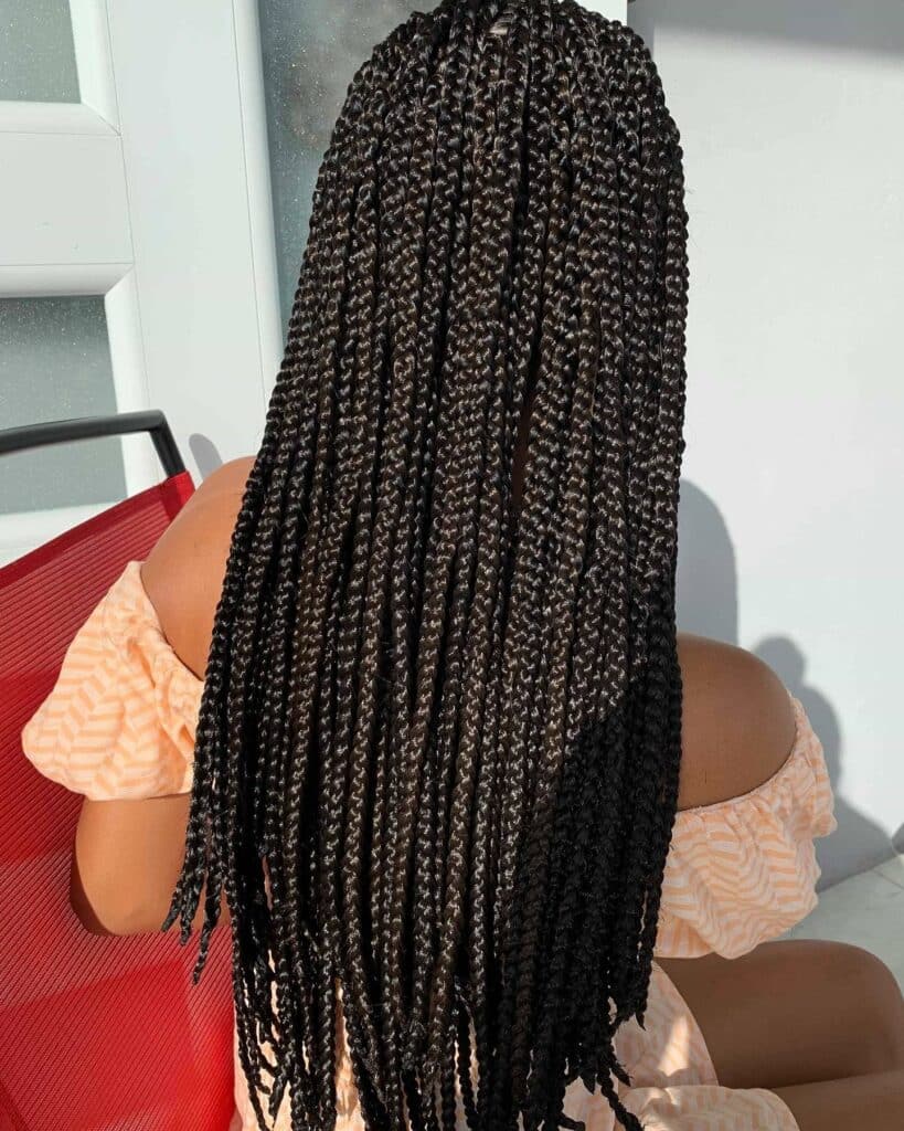 Image of Full Box Braids in the style of box braids