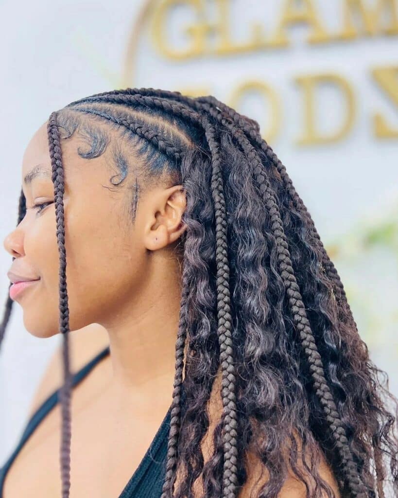 Image of Goddess Braids With Extensions in the style of Braid Extensions