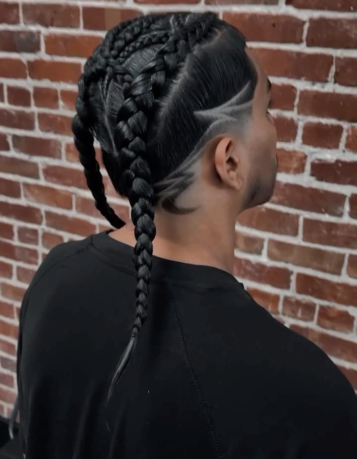 Image of Hispanic Braids for Men in the style of Mexican Braids Styles