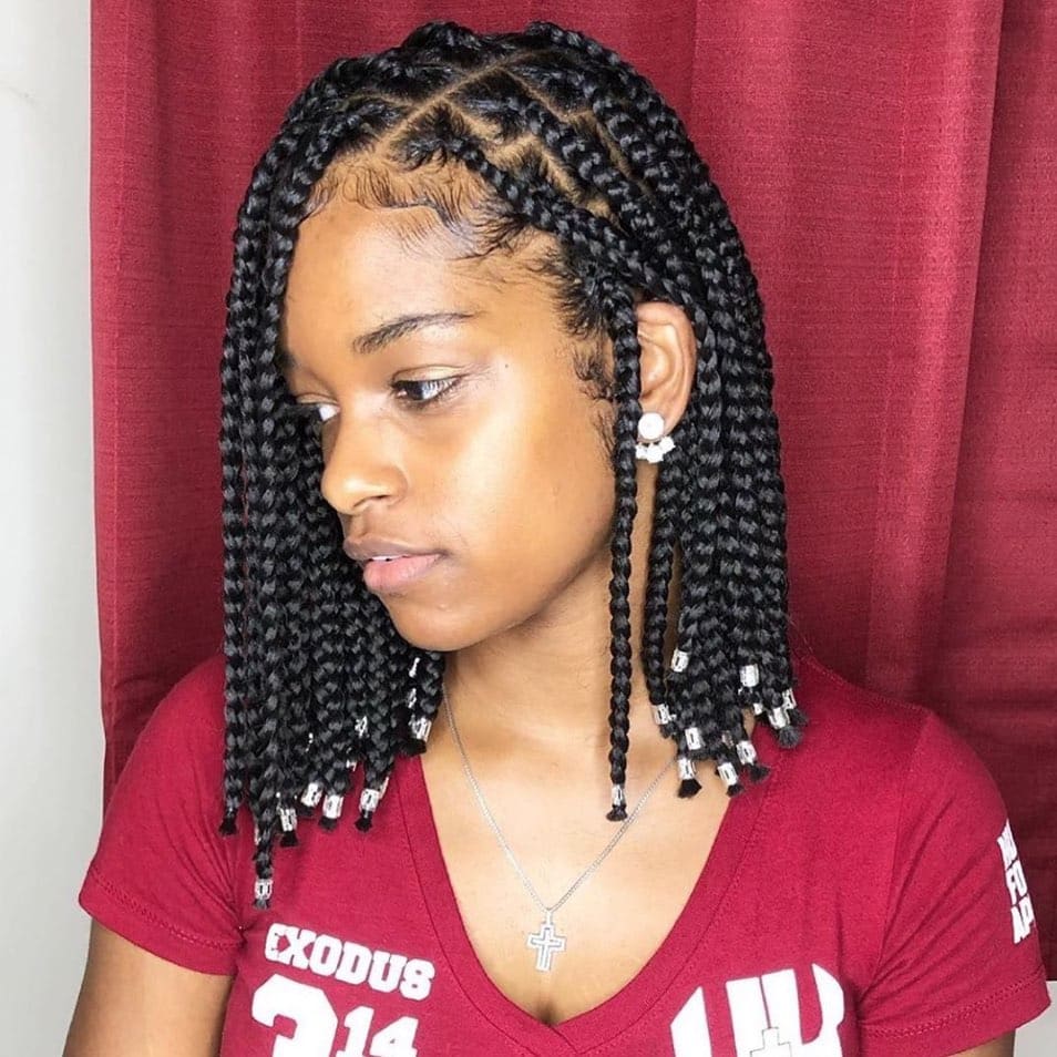 Image of Knotless Pixie Braids in the style of Pixie Braids