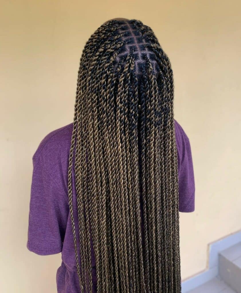 Image of Knotless Senegalese Twist in the style of Senegalese Twists