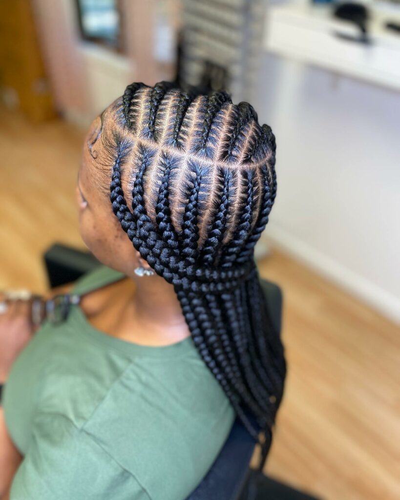 Image of Large Tribal Braids inspired by Tribal Braids Hairstyles