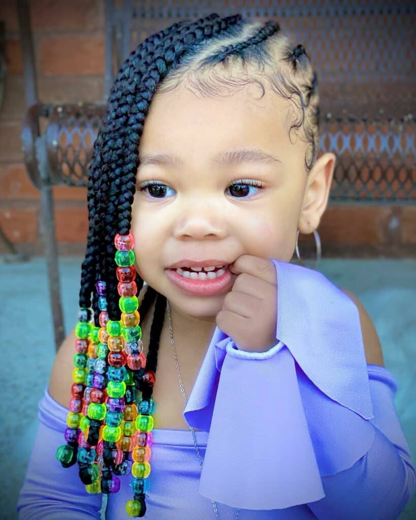 Image of Lemonade Braids For Kids in the style of Kids Braids Hairstyles