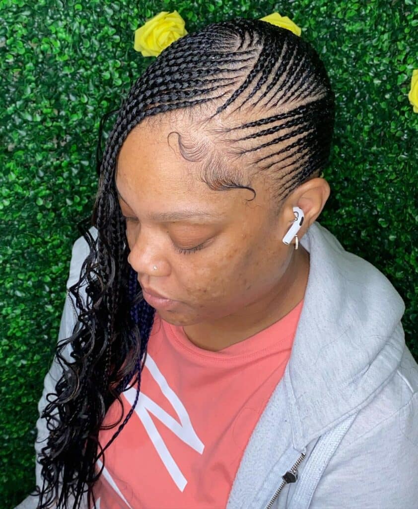 Image of Lemonade Braids With Curls in the style of Braids With Curls