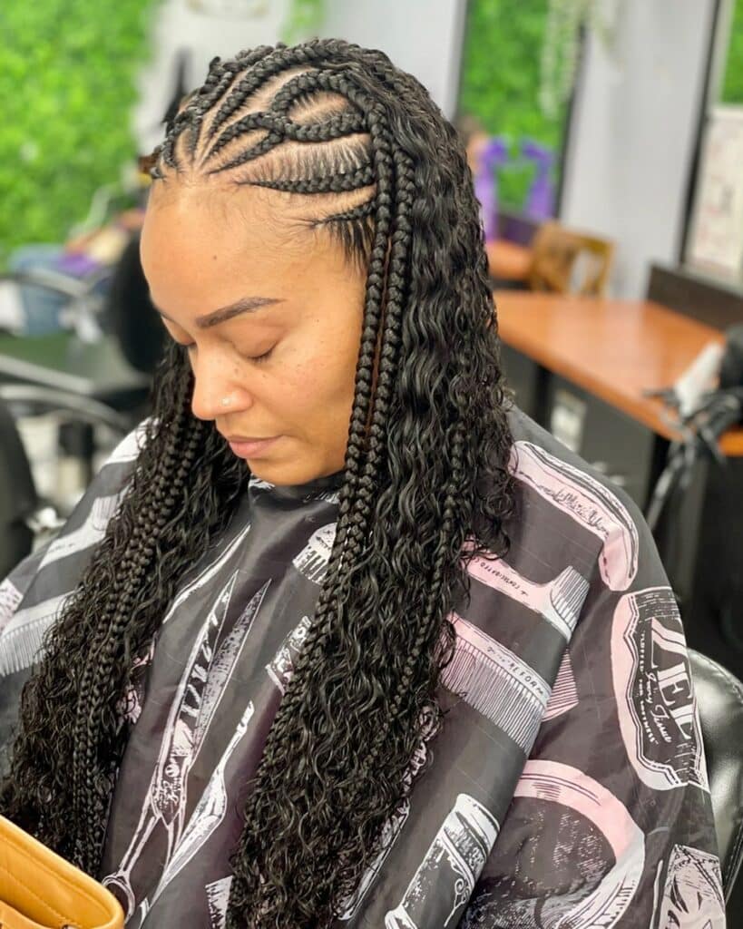 Image of Medium Braids With Weave in the style of Medium Braids
