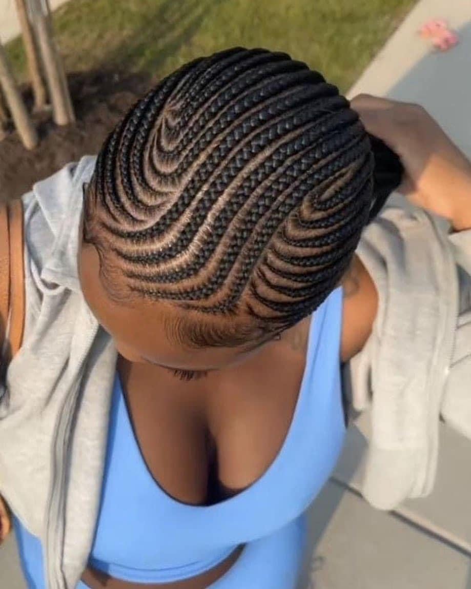 Image of Medium Feed in Braids in the style of Medium Braids