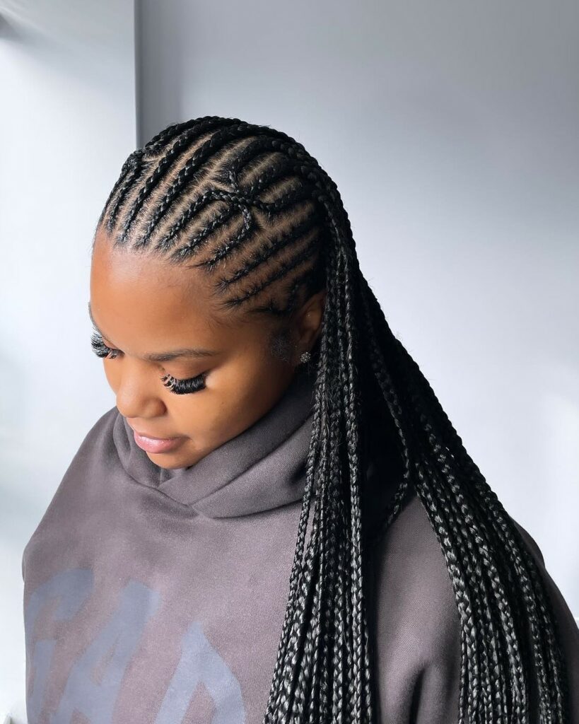 Image of Medium Fulani Braids inspired by Fulani Braids Hairstyles