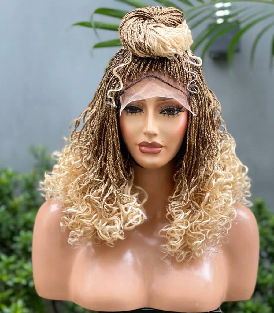Image of Medium Length Braided Wig as a Medium Length Hairstyle