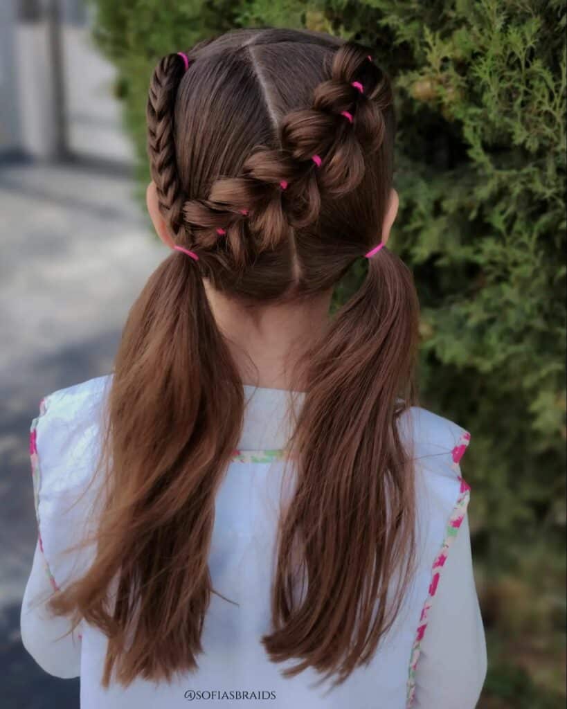 Image of Messy Braided Pigtails in the style of Messy Braids Hairstyles