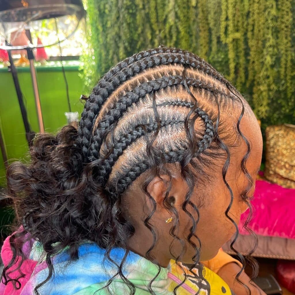 Image of Messy Stitch Braids in the style of Messy Braids Hairstyles