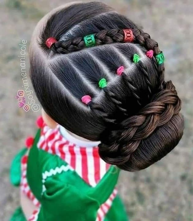 Image of Mexican Braids for Little Girls in the style of Mexican Braids Styles