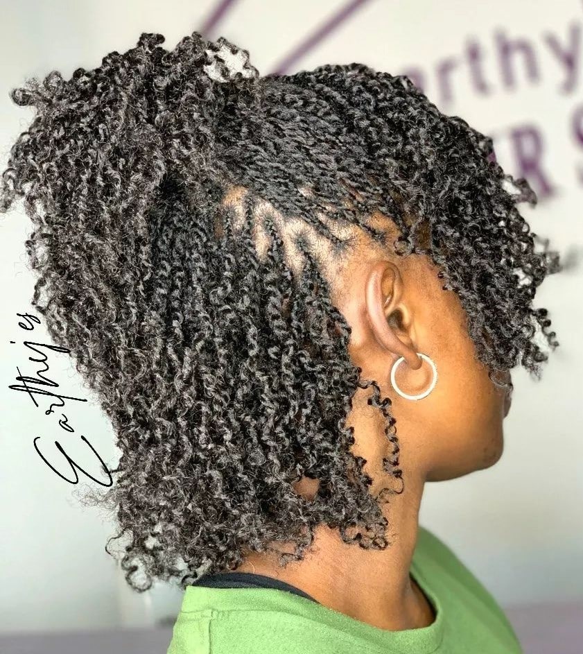 Image of Micro Curly Twist Braids in the style of Braids With Curls