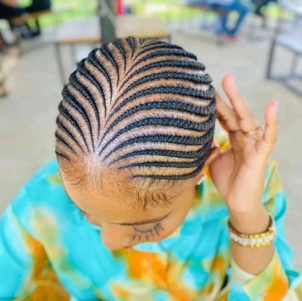 Image of Middle Part Cornrows inspired by Middle Part Braided Hairstyles