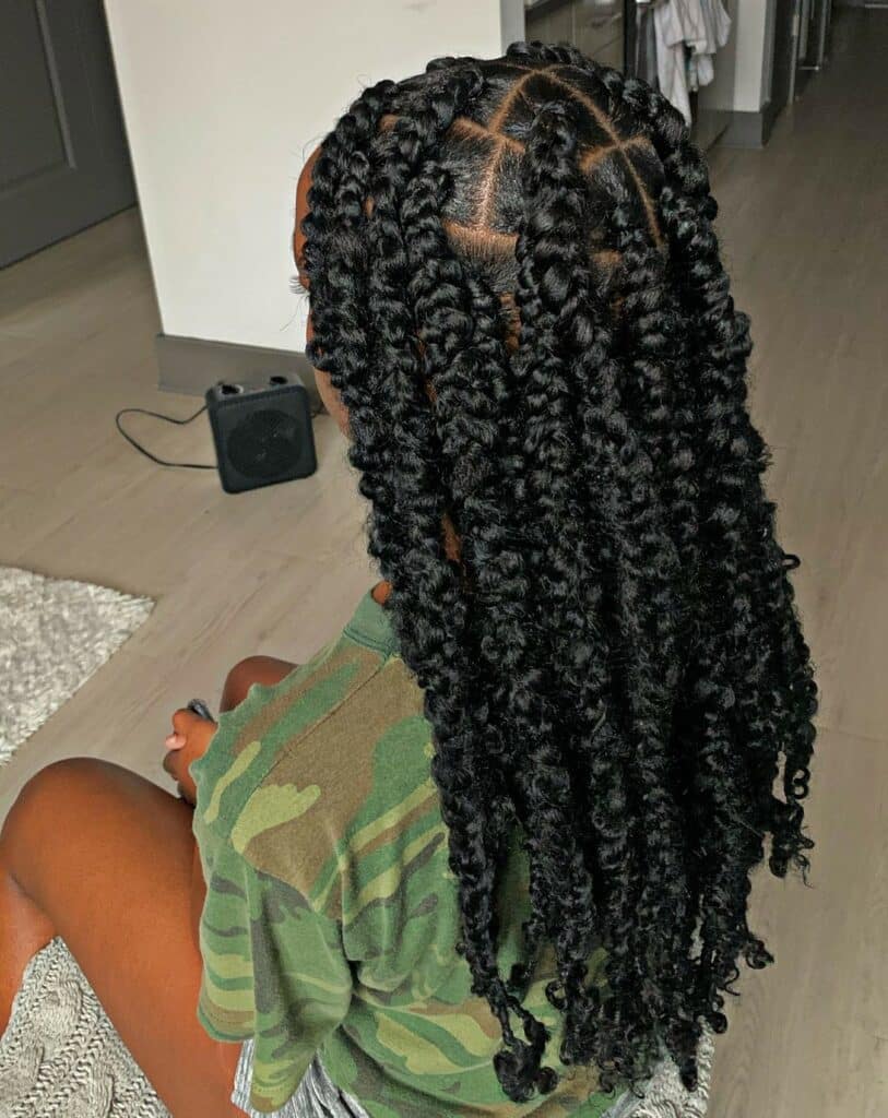 Image of Middle Part Passion Braids inspired by Middle Part Braided Hairstyles