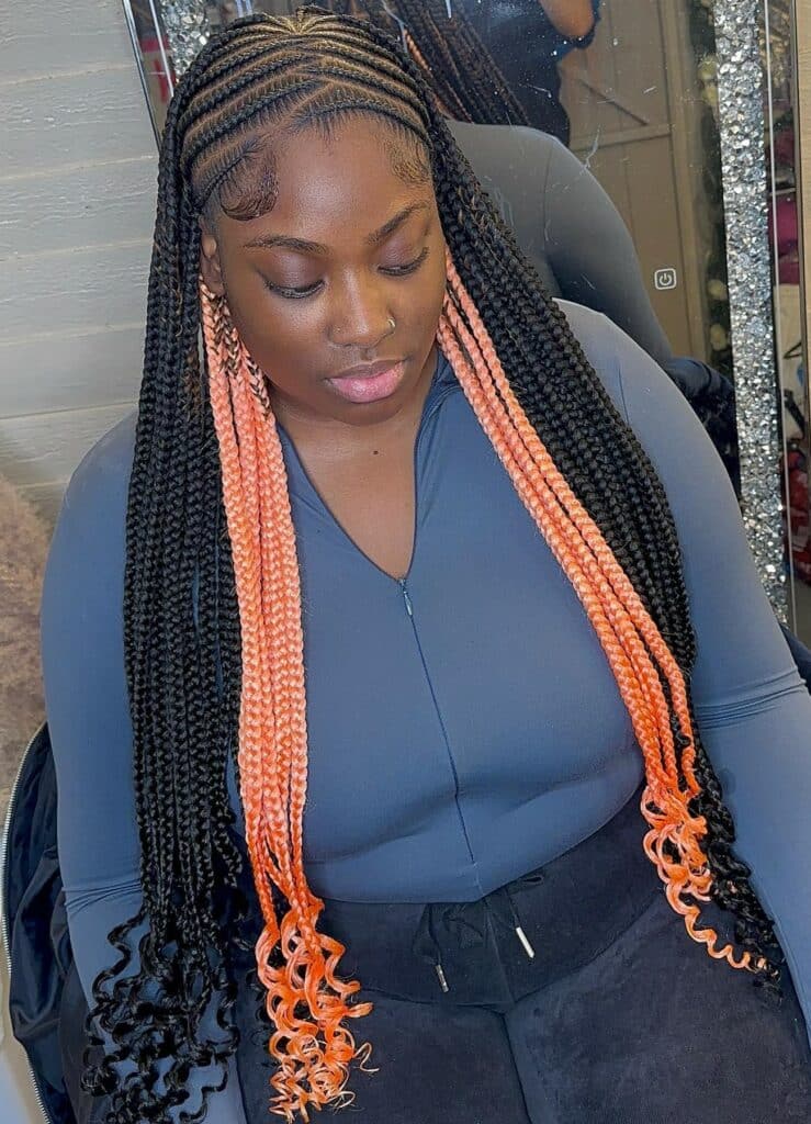 Image of Peekaboo Fulani Braids inspired by Fulani Braids Hairstyles