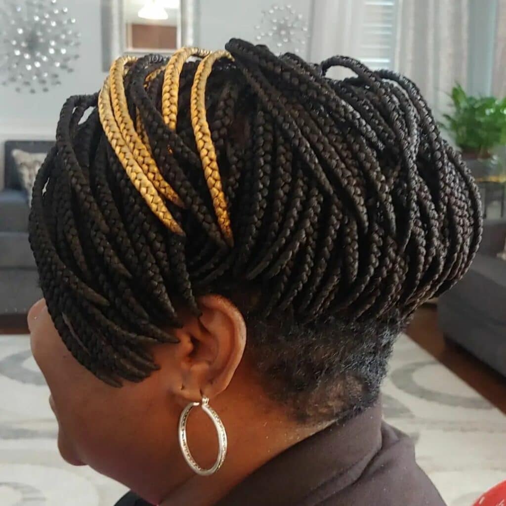 Image of Pixie Braids With Undercut in the style of Pixie Braids
