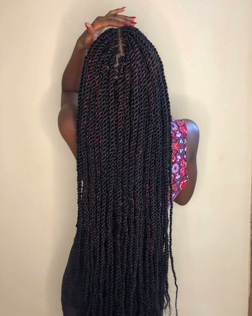 Image of Senegalese Twists with Marley Hair in the style of Senegalese Twists
