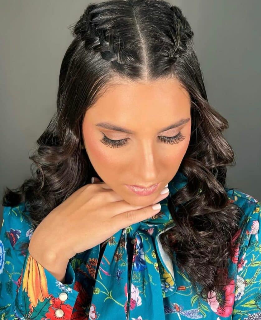 Image of Short Mexican Braids in the style of Mexican Braids Styles