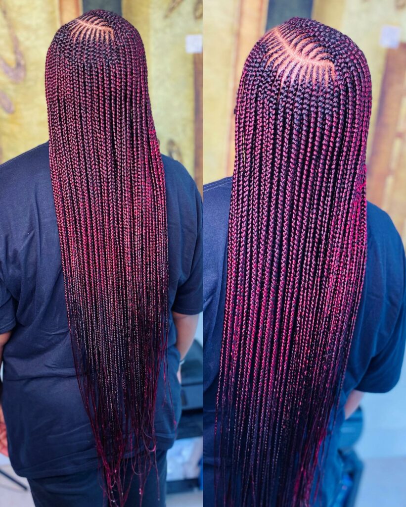 Image of Side Part Tribal Braids inspired by Tribal Braids Hairstyles
