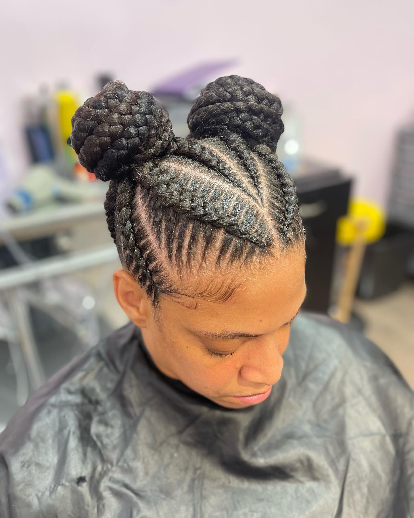 23 Hairstyles of Space Buns with Braids Braid Hairstyles