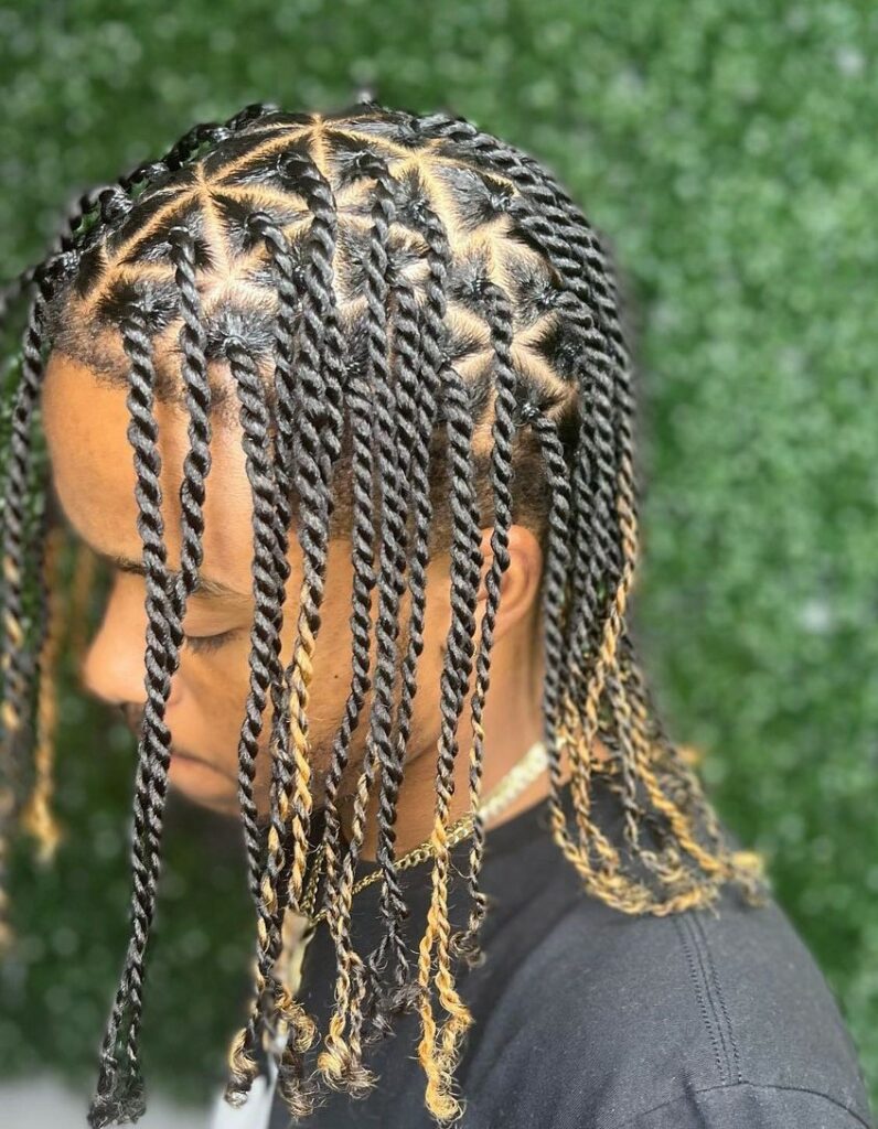 Image of Straight Hair Twists on Straight Hair
