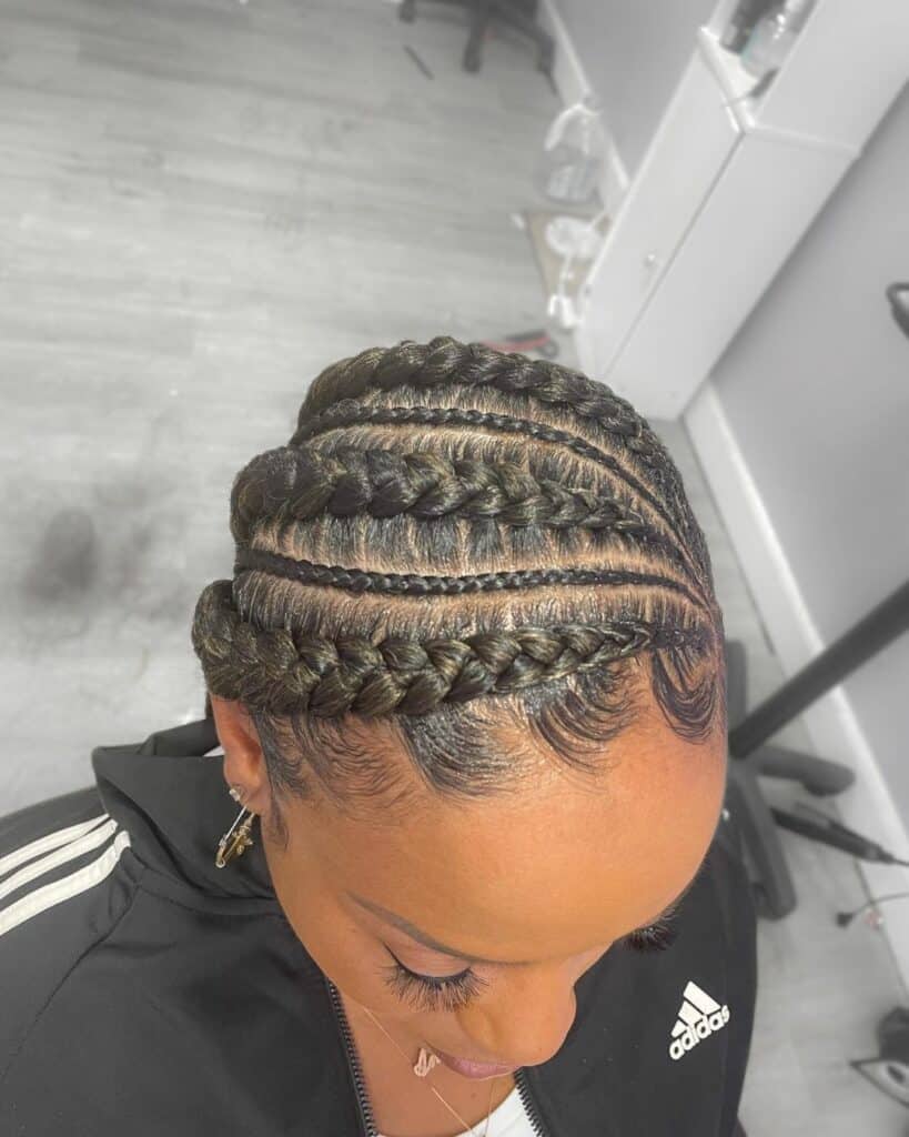 Image of Swoop Stitch Braids in the style of Swoop Braids