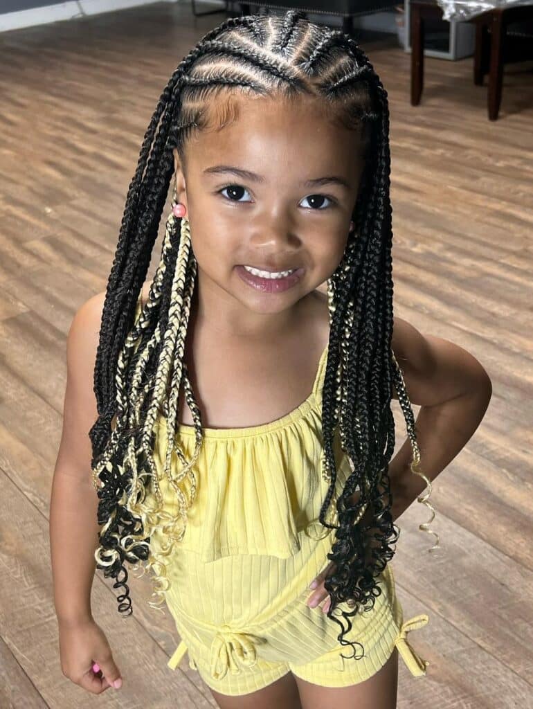 Image of Tribal Braids For Kids in the style of Kids Braids Hairstyles