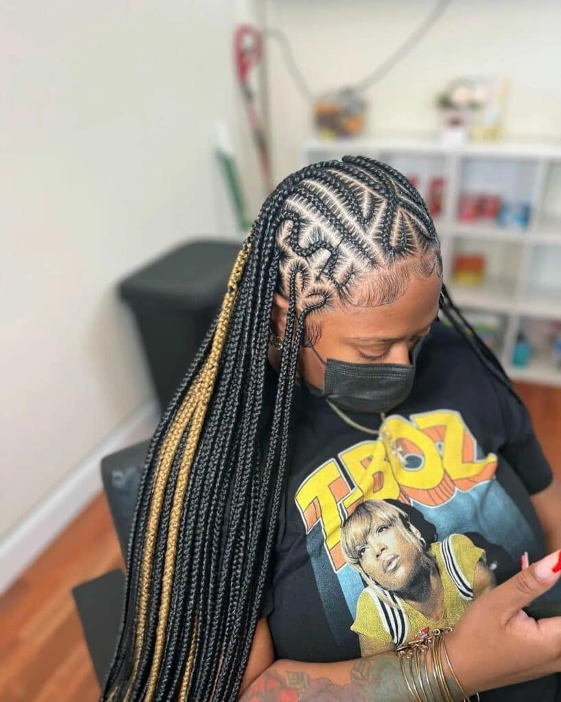 Image of Tribal Braids With Heart inspired by Tribal Braids Hairstyles