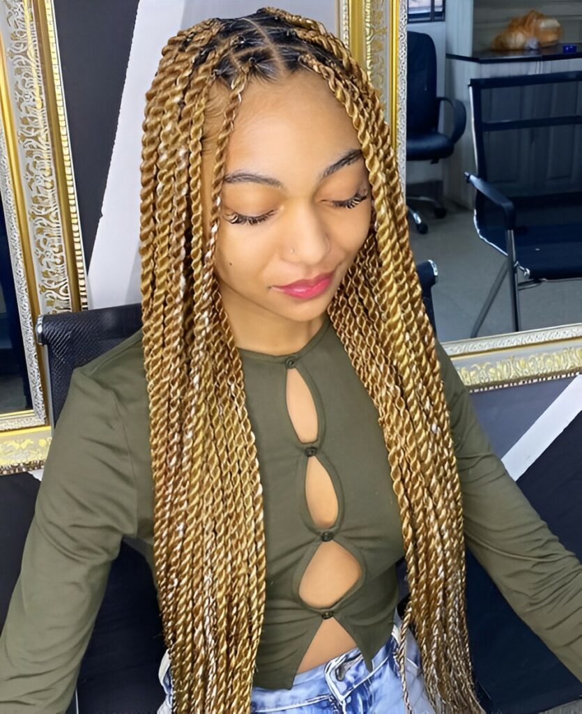 Image of Twist Braids With Extensions in the style of Braid Extensions